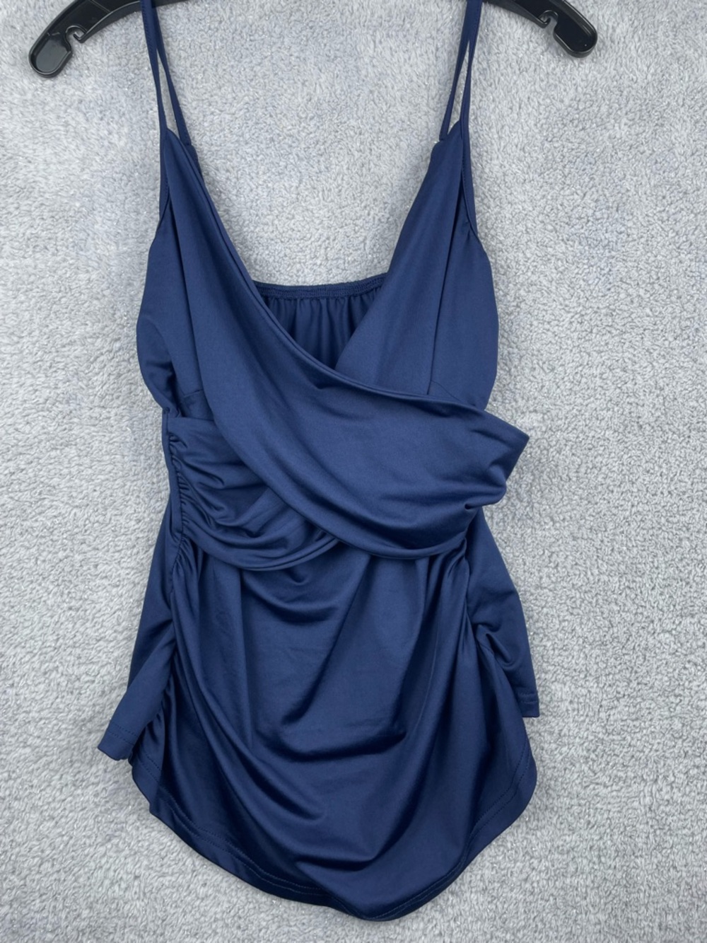 SHEIN Navy Ruched Spaghetti Strap Tank